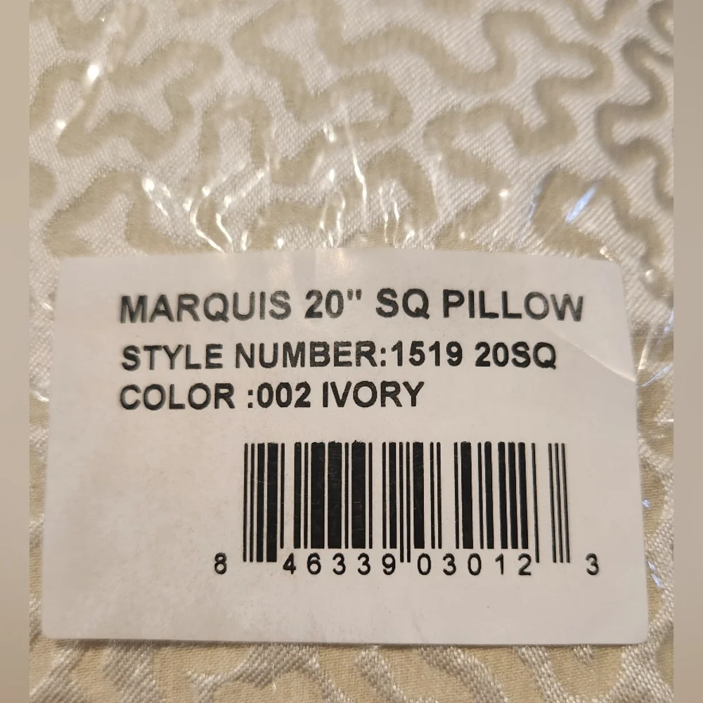 J Queen New York Decorative Ivory Throw Pillow 18